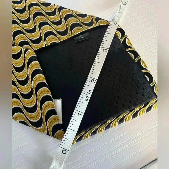 Fabio Fabio Silk Tie black gold football team colors - Picture 4 of 4